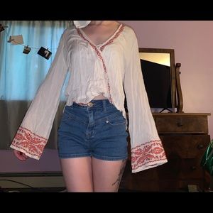 Boho wrap shirt